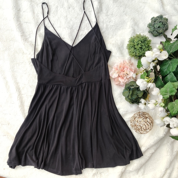 silence + noise Charcoal fit & flare A-Line dress - Picture 2 of 2